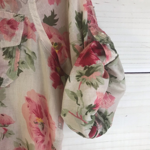 Eden + Olivia Floral Rose Button Up Blouse - Picture 6 of 7